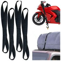 4 Soft Loop Heavy Duty Tie Down Straps for Trailer Motorcycle Snowmobile black 600 600