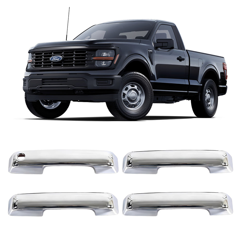 Chrome Door Handle Covers Fit for 2021-2025 Ford F-150 Bronco F-250 F-350 F-450 F-550 Super Duty