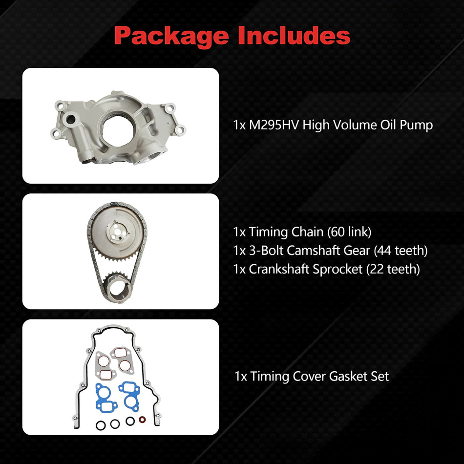 High Volume Oil Pump Kit 12557840 Fit for 1999-2012 Chevy Silverado 1500 Tahoe Suburban 4.8L 5.3L 6.0L V8