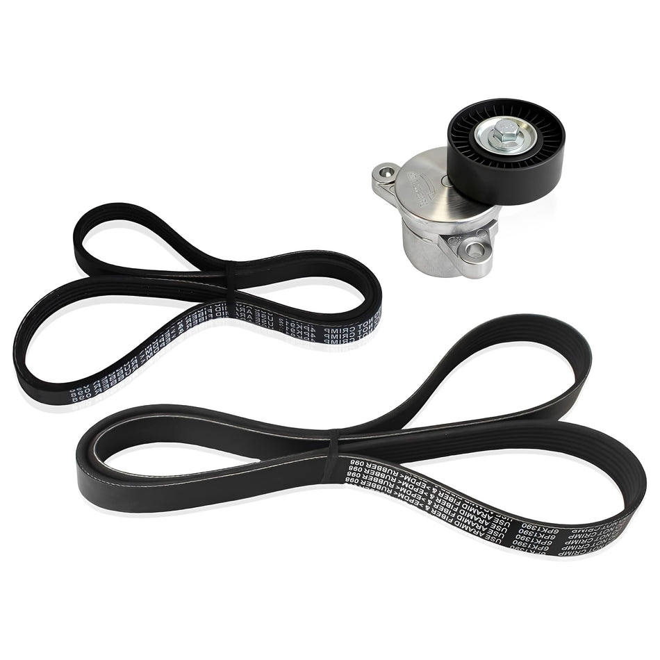 Serpentine Belt Tensioner Kit 90K39221 Fit for 2011-2017 Ford F-150 Mustang Lincoln Navigator 3.5L 3.7L