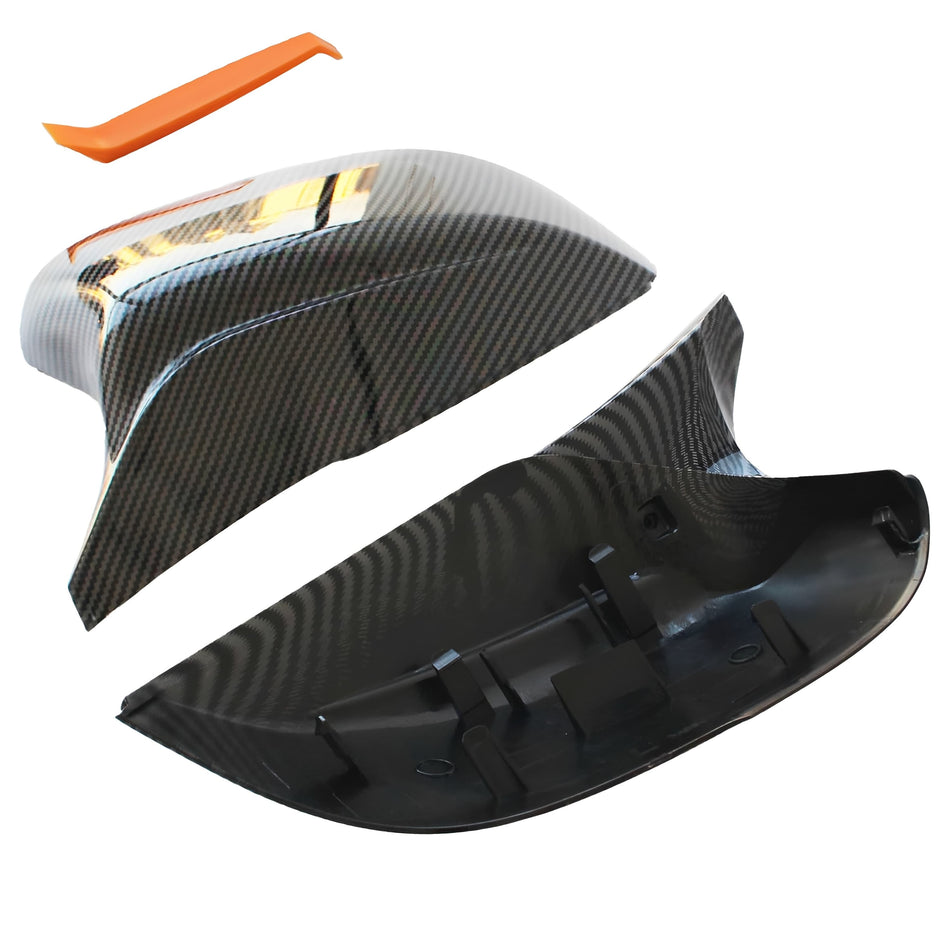 2014-2022 Infiniti Q50 Q60 Carbon Fiber Style Replacement Side Mirror Covers 2PCS