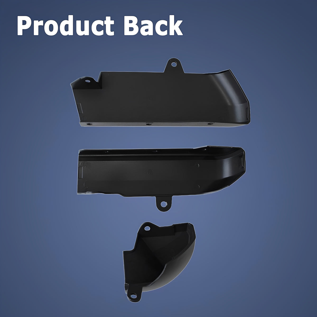 Black mud flap delete flap pieces with mounting brackets and holes