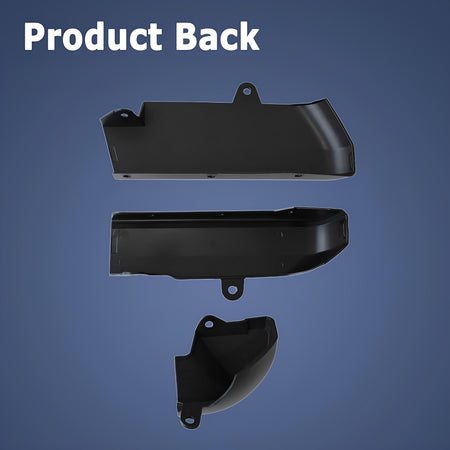 Black mud flap delete flap pieces with mounting brackets and holes