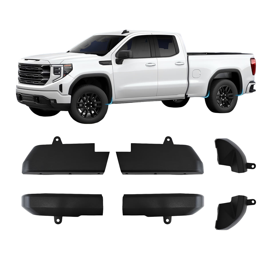 Front&Rear Mud Flap Delete Fit for 2020-2026 Chevrolet Silverado