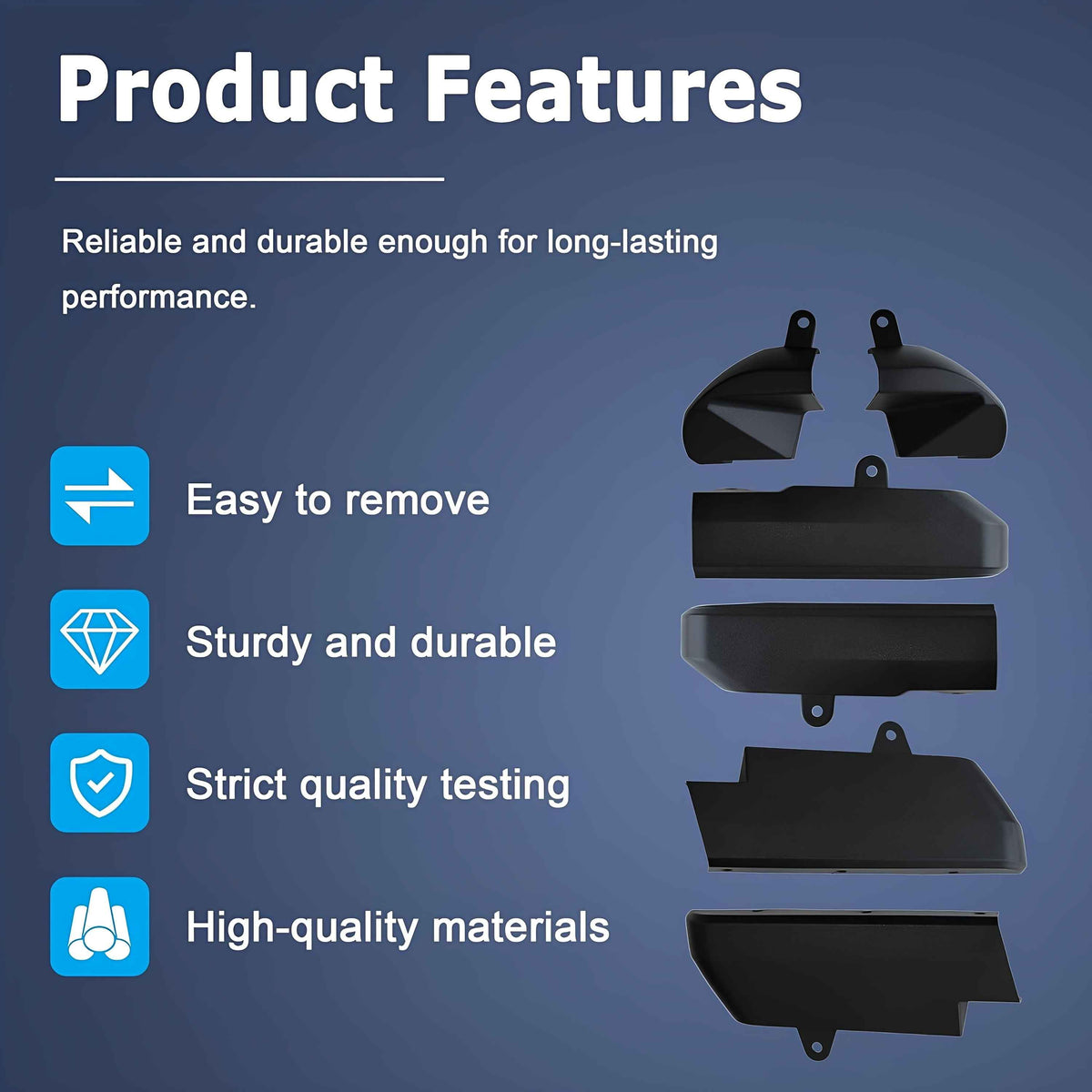 Front&Rear Mud Flap Delete Fit for 2020-2026 Chevrolet Silverado
