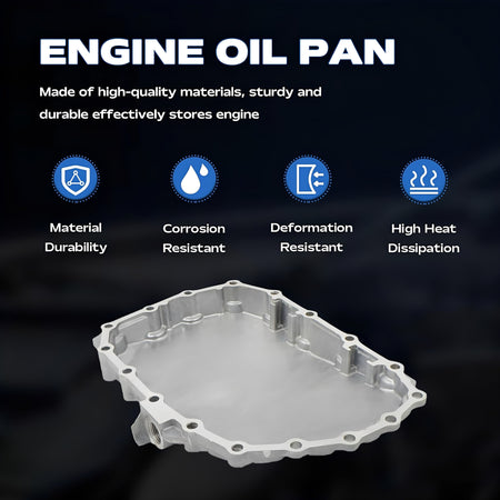 Transmission oil pan, silver metal with bolt holes