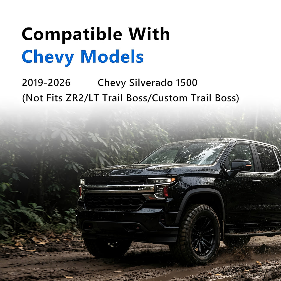 Mud Flaps with Screw Set Fit 2019-2026 for Chevy Silverado 1500