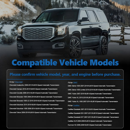 Transmission oil pan compatibility vehicle models chart graphic
