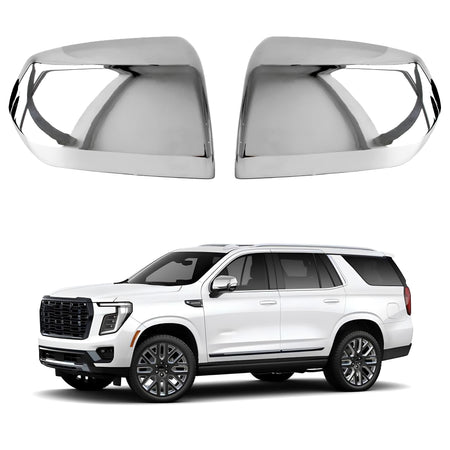 Chrome Mirror Cover 84703355 84703354 Fit for 2021-2025 GMC Yukon Chevy Tahoe Escalade