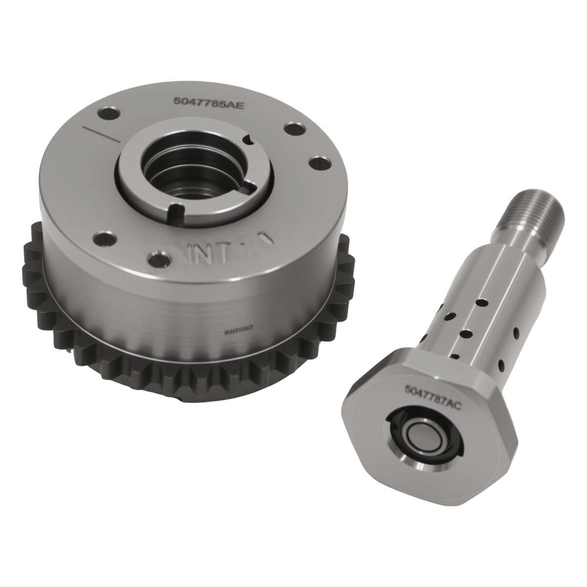 VVT sprocket and solenoid kit: large timing gear and matching metal actuator shaft