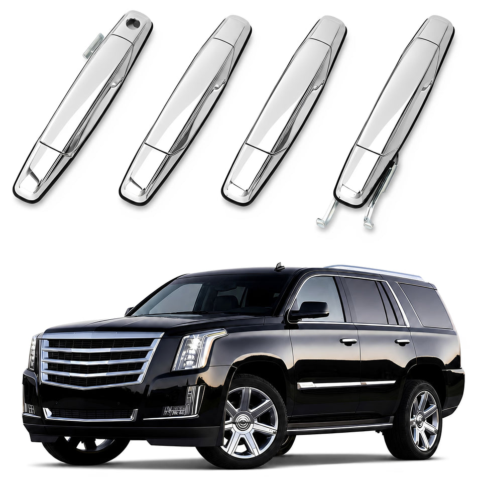 Exterior Door Handle Set Fit for 2007-2014 Chevy Silverado GMC Sierra Cadillac Escalade Yukon 4Pcs