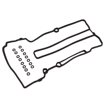 Valve cover gasket with grommets and round holes for sealing ports