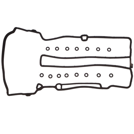 Valve cover gasket seal with multiple bolt holes and two inner channels