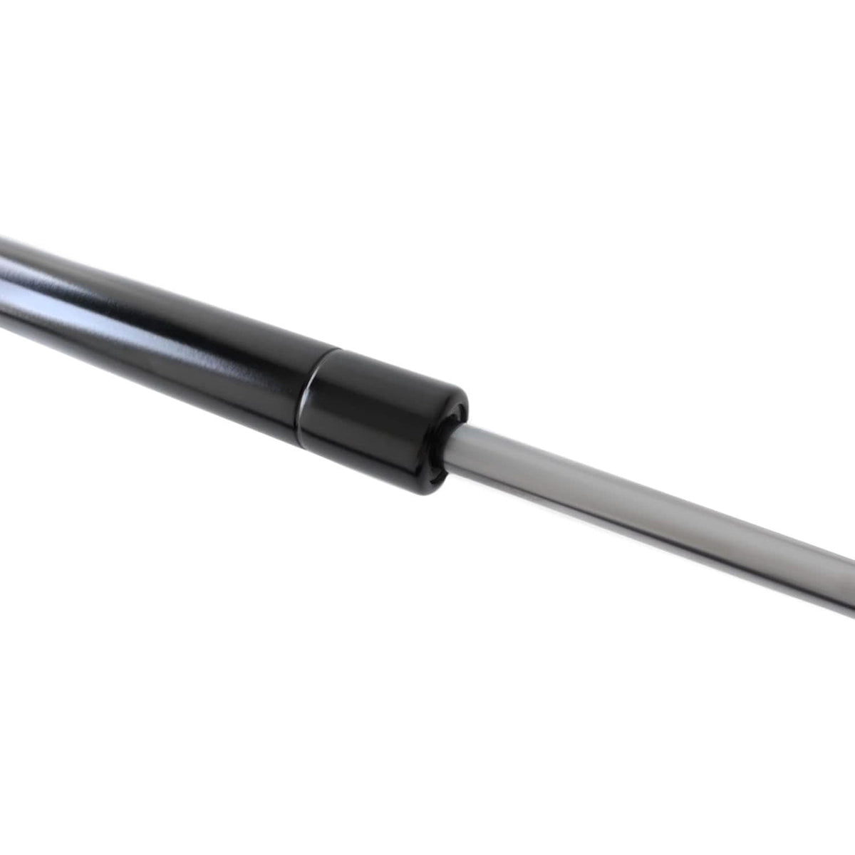2-pack liftgate lift support: silver rod with black end bushing and inner sleeve