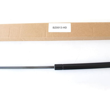 Hood lift support strut with black cylinder and metal rod, end bushing