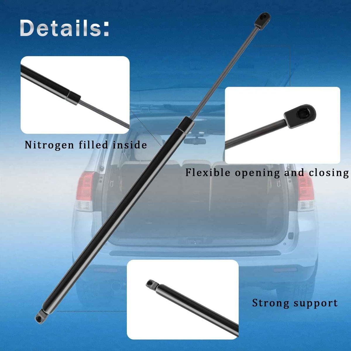 2Pcs Tailgate Lift Supports 74870S9VA01 Fit for 2003-2007 Honda Pilot