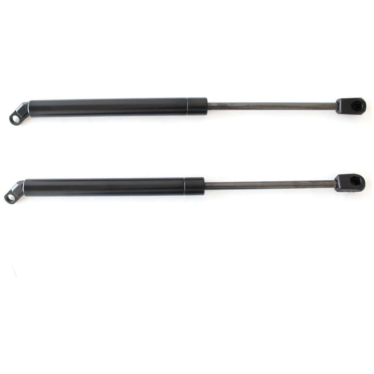 Pair of trunk lift support gas struts with black cylinders and end brackets.