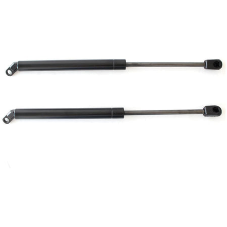 Pair of trunk lift support gas struts with black cylinders and end brackets.