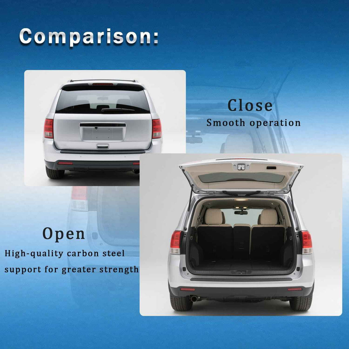 2Pcs Tailgate Lift Supports 74870S9VA01 Fit for 2003-2007 Honda Pilot