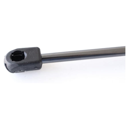 Black hood lift support rod with rubber mounting clip and metal guide tube