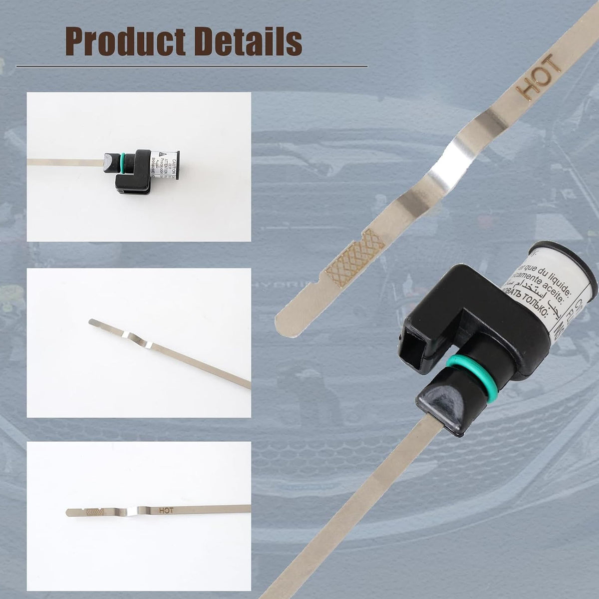 Transmission oil dipstick product details with sensor body and long probe