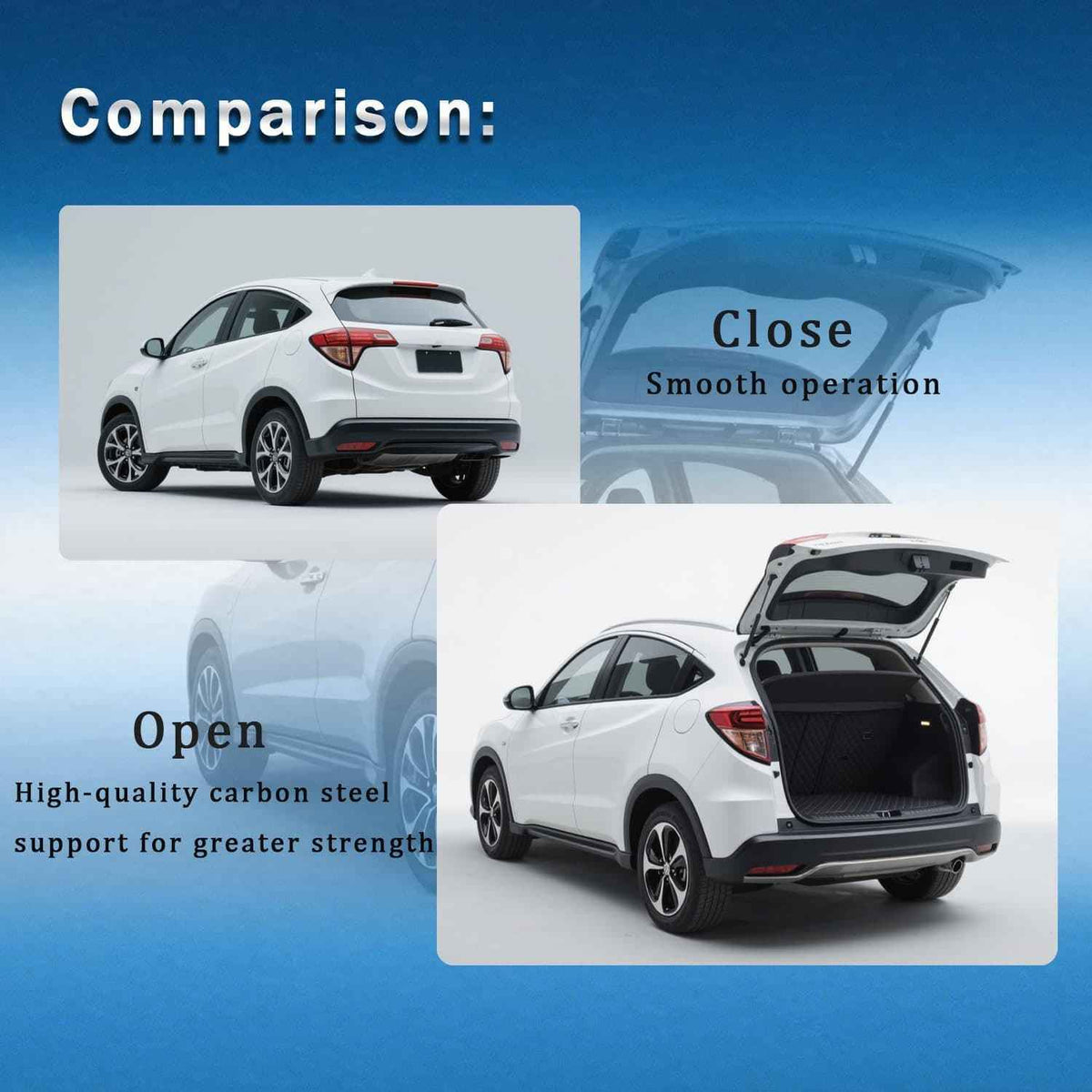 2Pcs Tailgate Lift Supports 74820-T7J-H01 Fit for 2016-2018 Honda HR-V