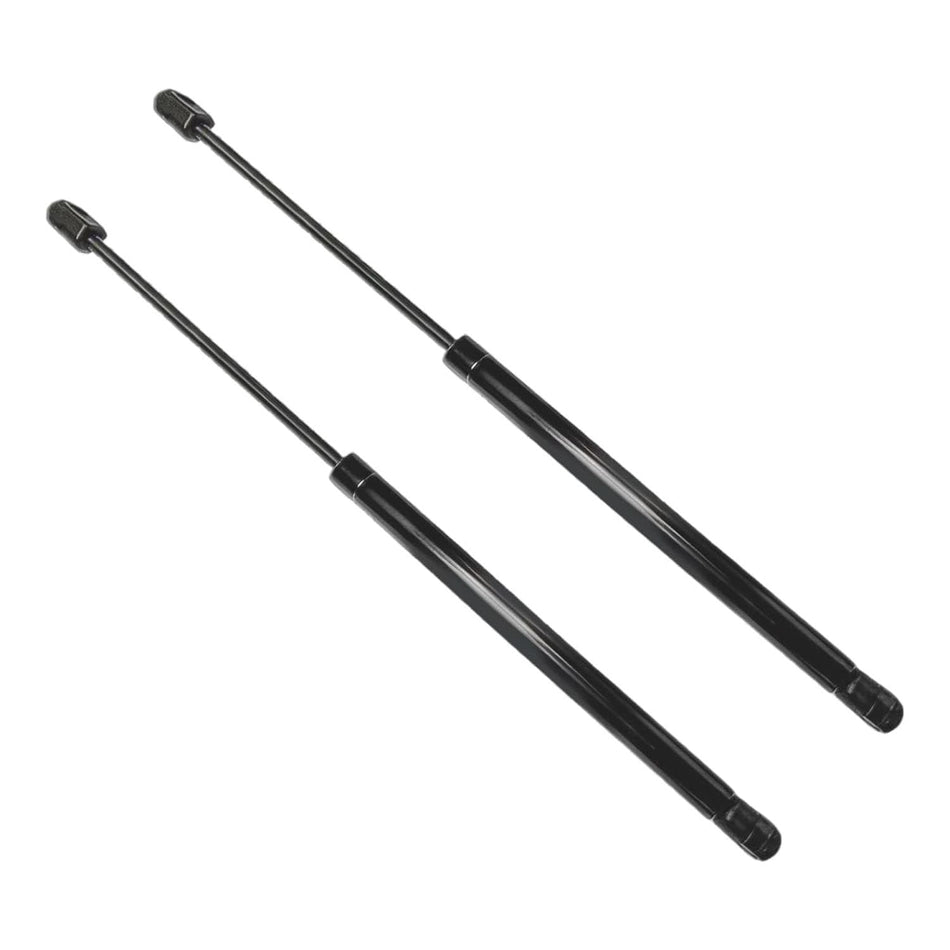 2-pack trunk lift support rods, black metal with end caps and hinges