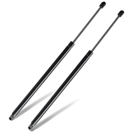 Set of two black tailgate lift support gas struts with end fittings