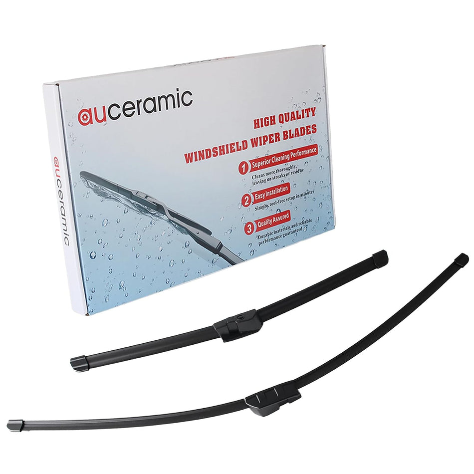 Wiper blade kit with retail box and two black replacement blades