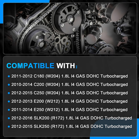 Timing chain kit installed on engine: sprockets and timing chain near crankshaft pulley
