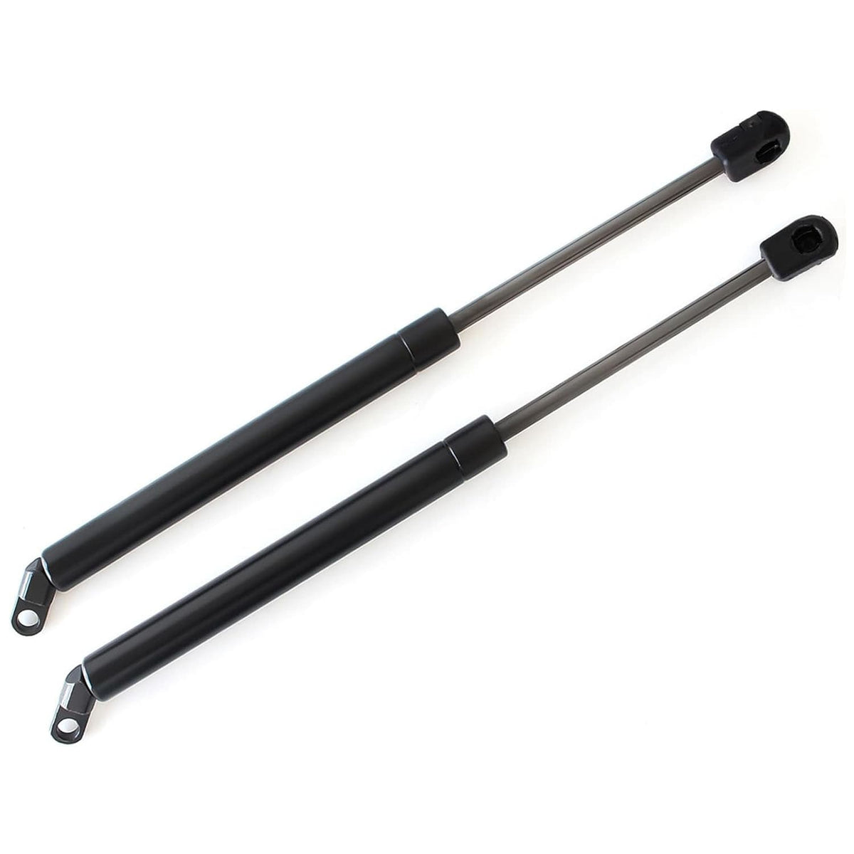 Pair of trunk lift support gas struts with black cylinders and metal piston rods.