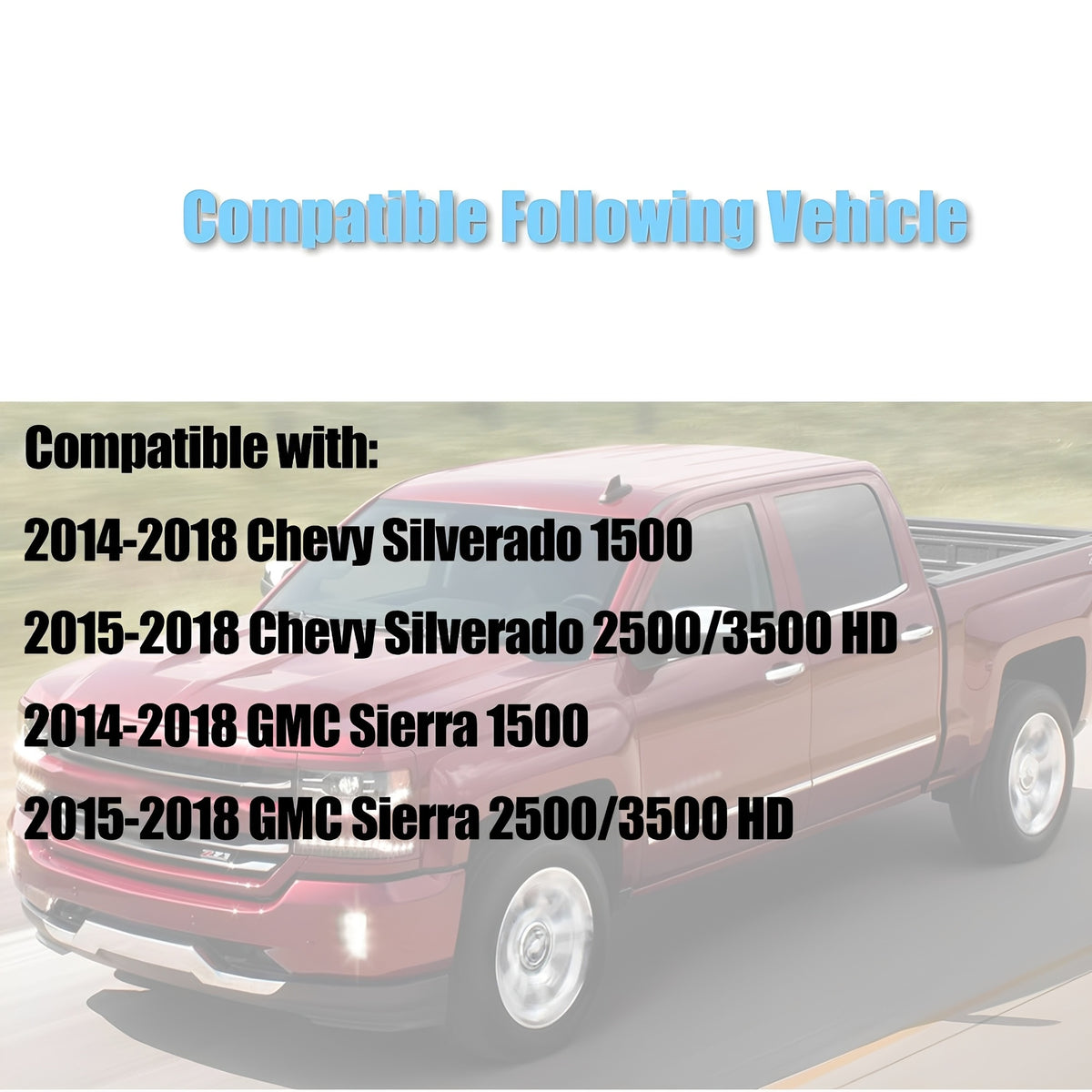 Chrome top half mirror cover set for pickup truck side mirrors