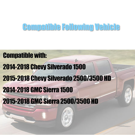 Chrome top half mirror cover set for pickup truck side mirrors