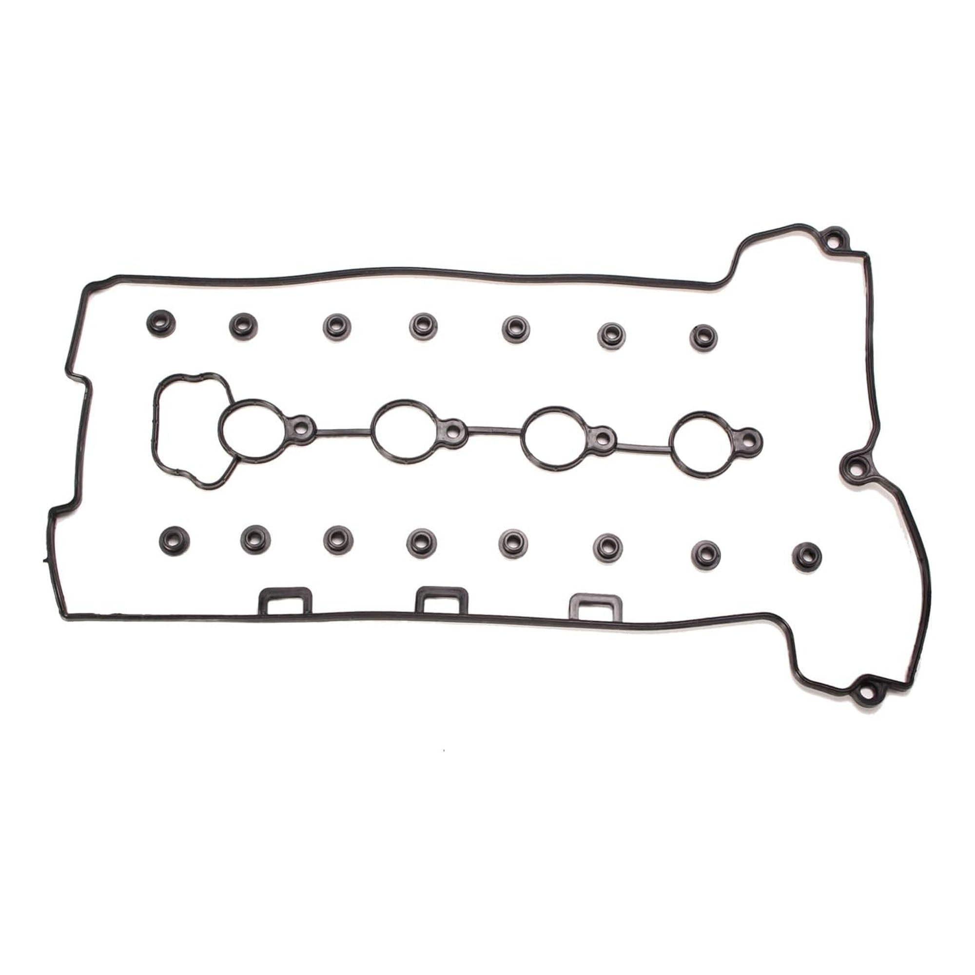 Valve cover gasket set gasket with oval ports and multiple mounting holes