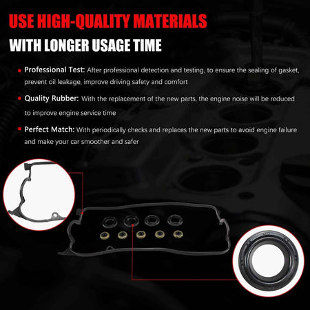 Valve Cover Gasket Set VS50606R Fit for 2001-2005 Honda Civic 1.7L D17A