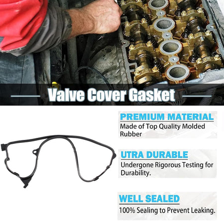 Valve Cover Gasket Set VS50606R Fit for 2001-2005 Honda Civic 1.7L D17A - Auceramic