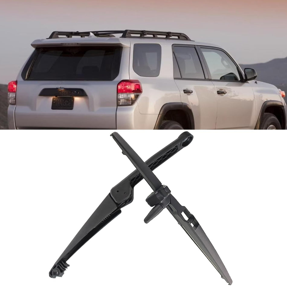 Rear wiper arm and blade set, black