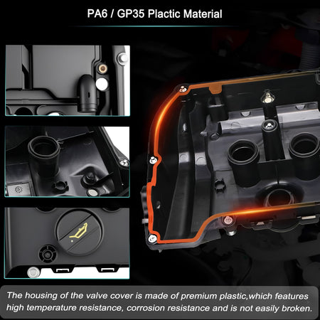 Valve Cover Kit 11127646552 Fit for 2011-2016 Mini Cooper S 1.6L Turbo - Auceramic