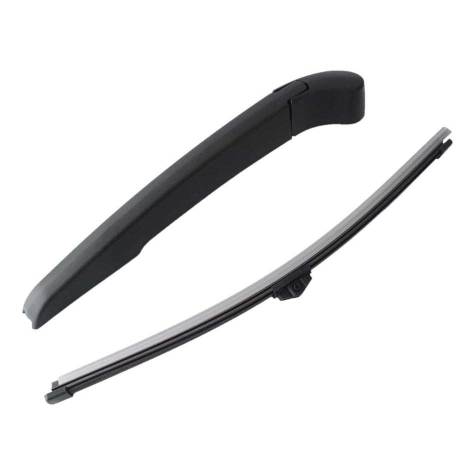 Rear wiper arm and blade kit, angled pieces in black