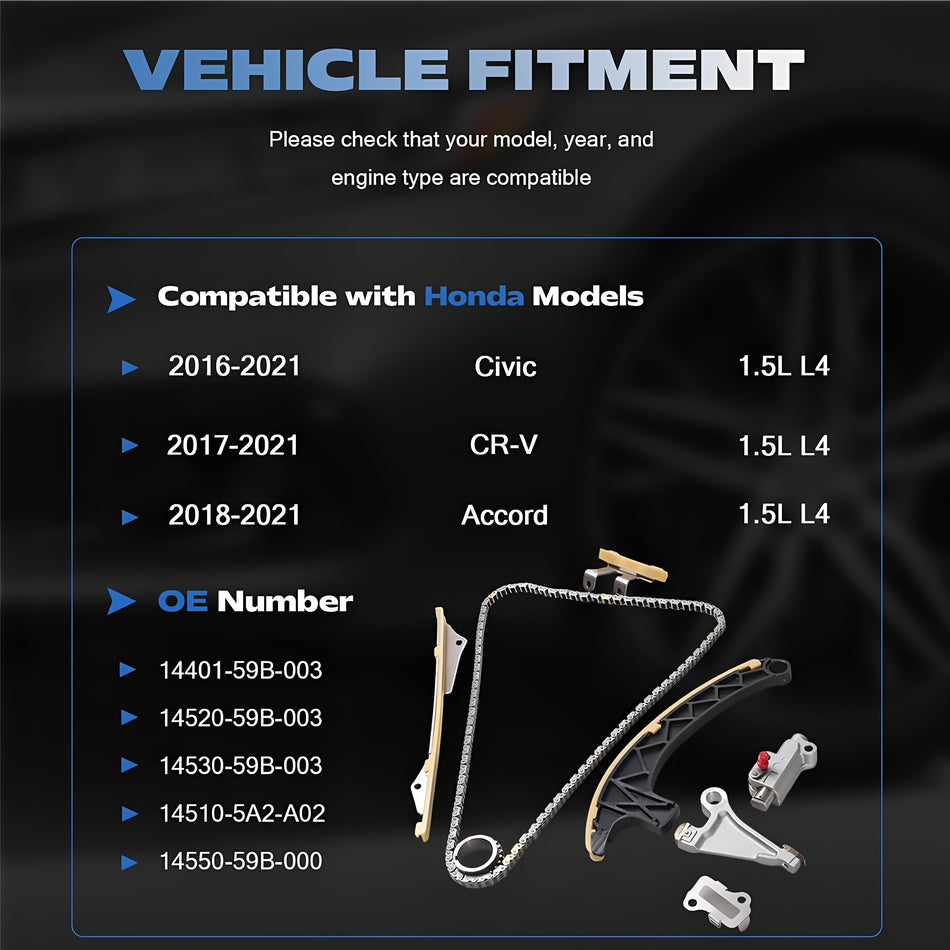 Timing Chain Kit Fit for Honda Civic CR-V Accord 1.5L L4
