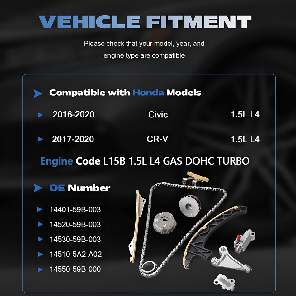 Timing Chain Kit Fit for Honda Civic CR-V 1.5L L15B Turbo
