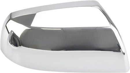 Glossy chrome single mirror cover with dark inner section