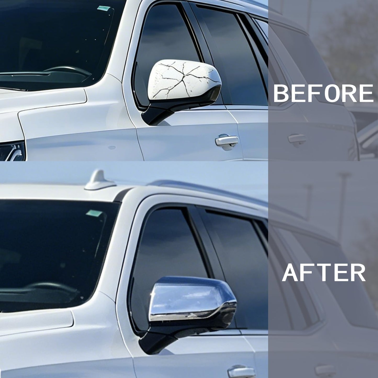 Chrome Mirror Covers for Tahoe, Suburban, Yukon & Escalade 2021–2025