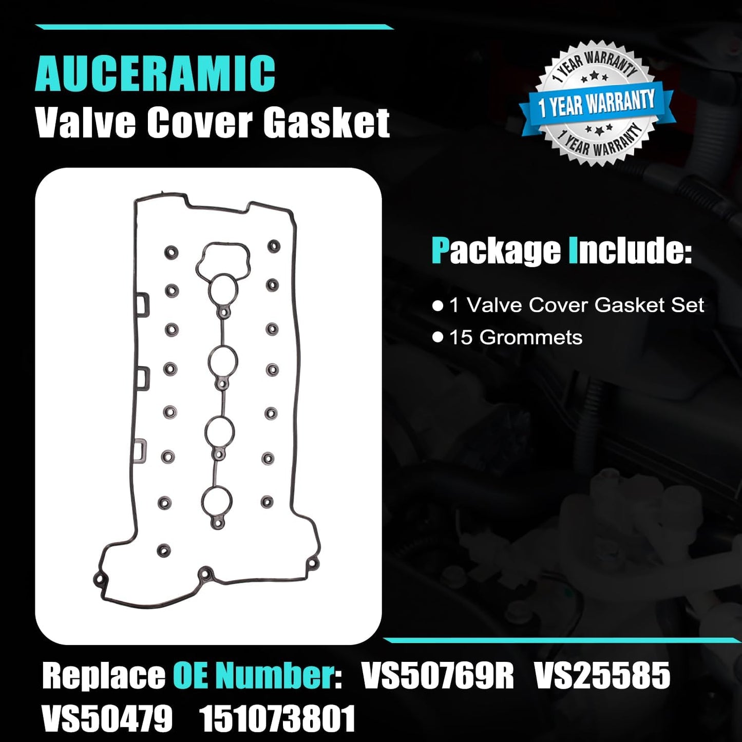 Valve Cover Gasket Set for Chevy, Pontiac & Saturn 2.2L/2.4L (VS50769R)