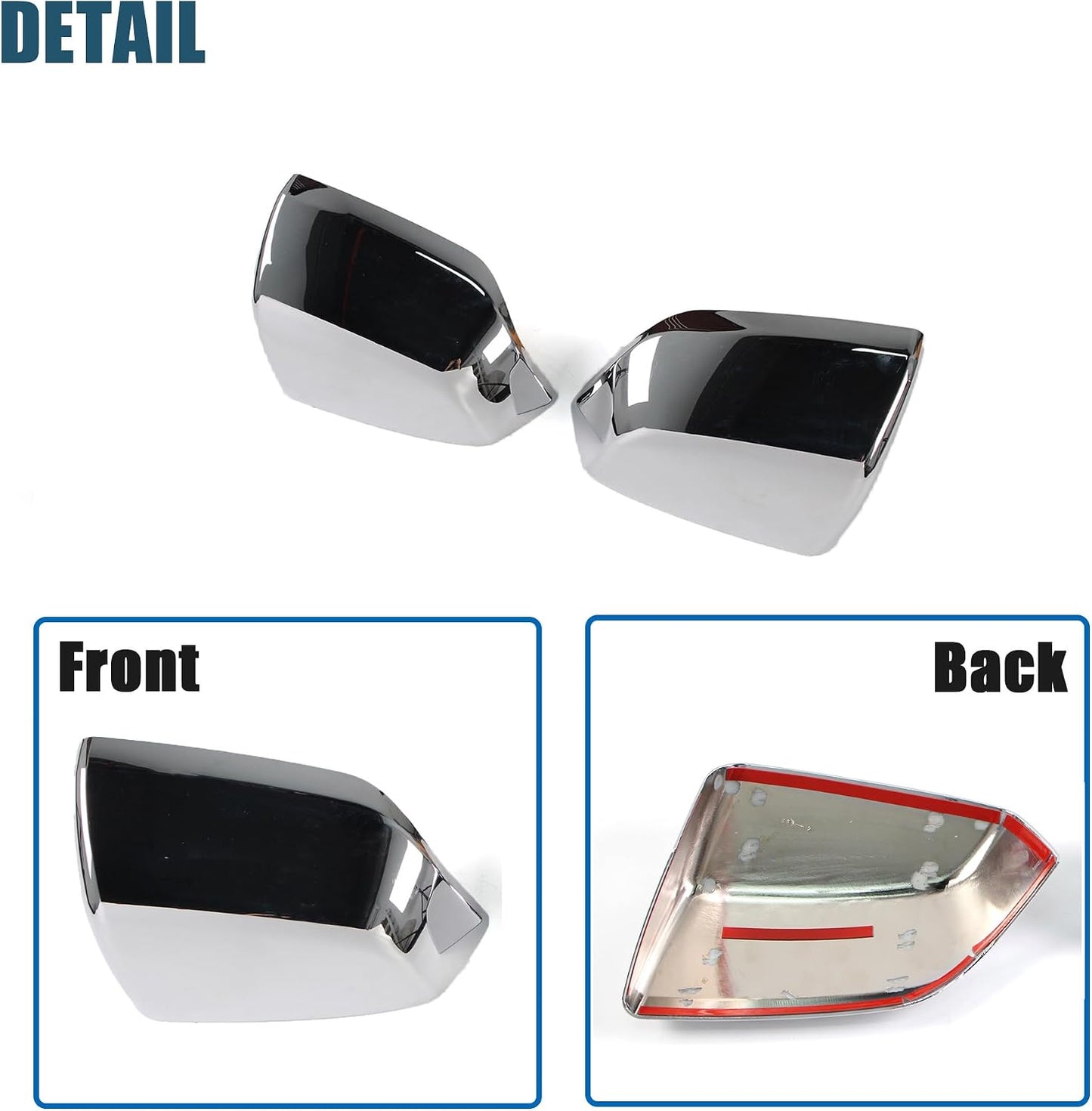 Chrome Mirror Covers for Tahoe, Suburban, Yukon & Escalade 2021–2025