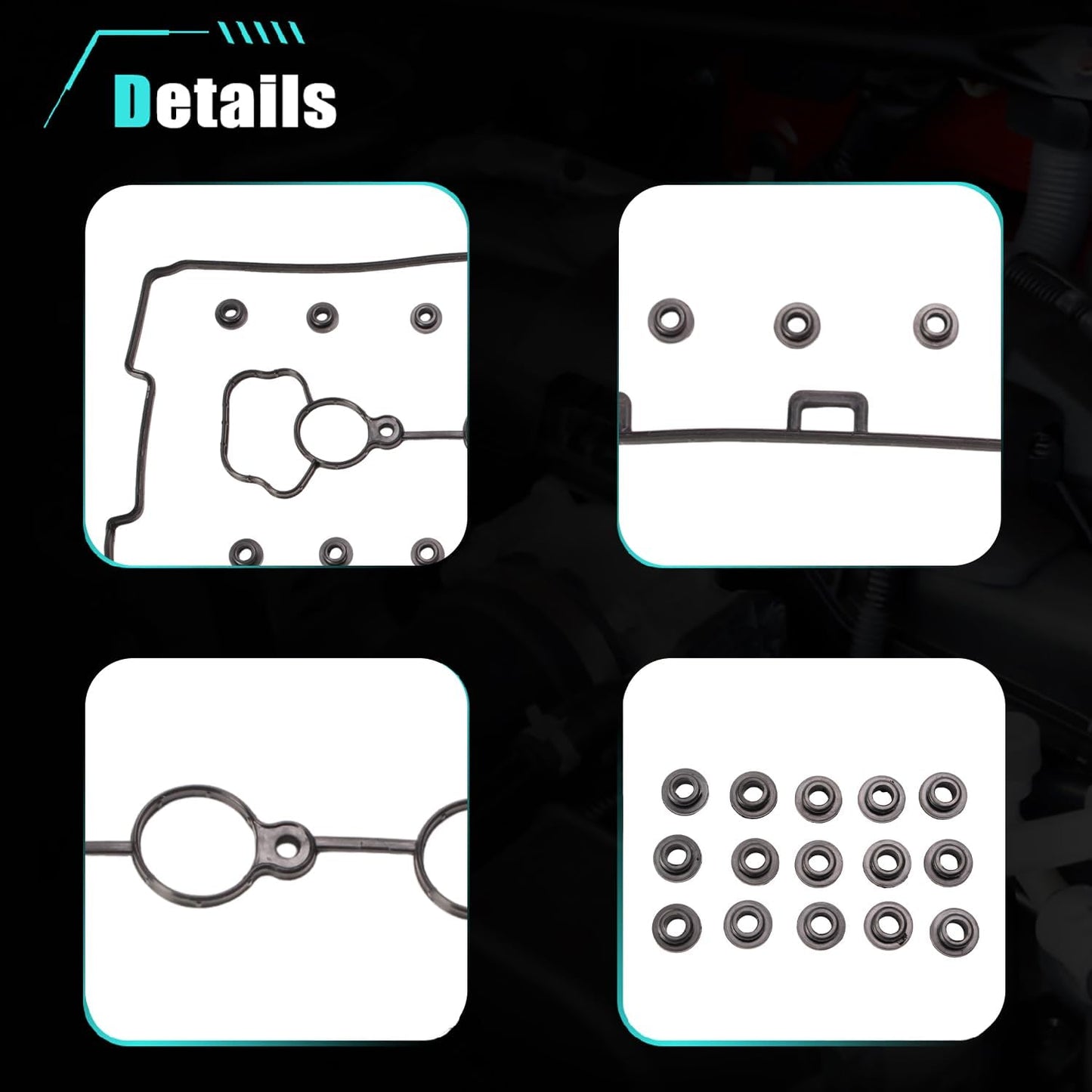 Valve Cover Gasket Set for Chevy, Pontiac & Saturn 2.2L/2.4L (VS50769R)