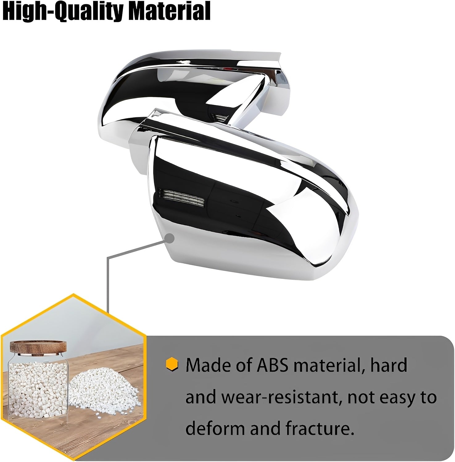 Chrome full mirror cover cap with reflective finish