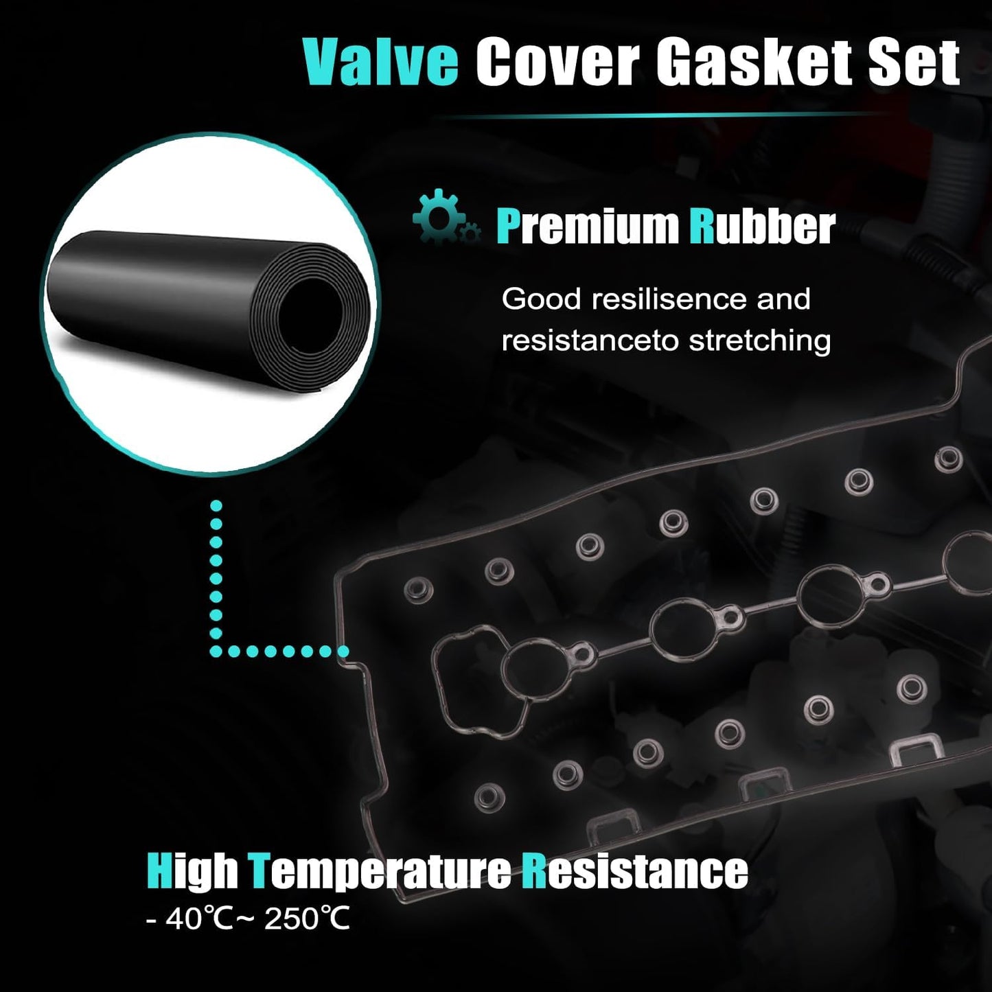 Valve Cover Gasket Set for Chevy, Pontiac & Saturn 2.2L/2.4L (VS50769R)
