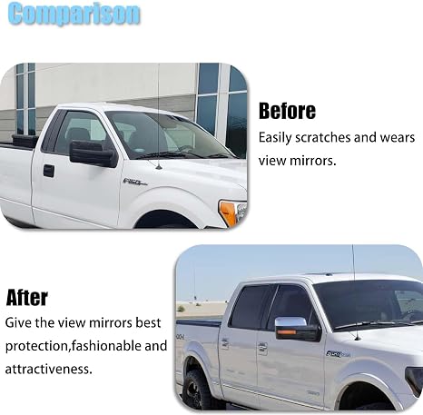 Chrome Mirror Covers for Ford F150 2009–2014