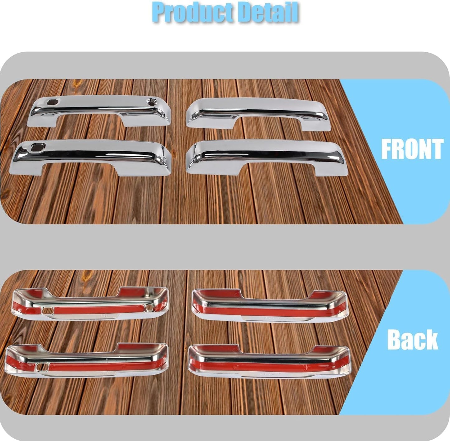 Chrome Mirror & Door Handle Cover Set for Ford F-150 2021–2025
